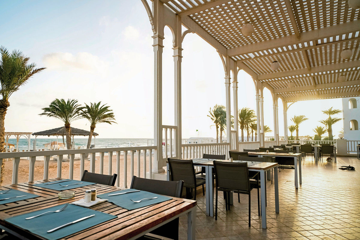 Hotel terrace with sea view